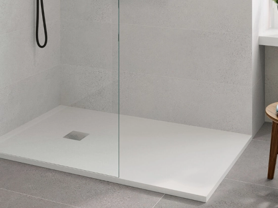 Receveur de douche grande taille Extra plat, Largeur 60 à 220 cm x 60 à 120 cm, dix couleurs aux choix, Résine anti glissant PN22, finition ardoise, LIVRAISON OFFERTE et rapide